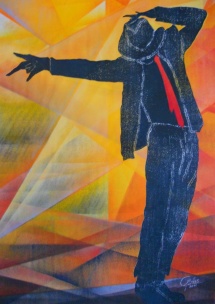 Michael Jackson - XVI, Schablonendruck, 2011, 49x70