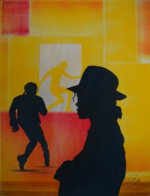 Michael Jackson - XVII, Schablonendruck, 2011, 50x65