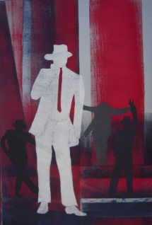 Michael Jackson - III, Schablonendruck, 2010, 50x75
