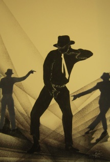 Michael Jackson - VIII, Schablonendruck, 2010, 48x70