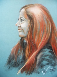  Franca Bielig, Kreidezeichnung, 2012, 50x70 