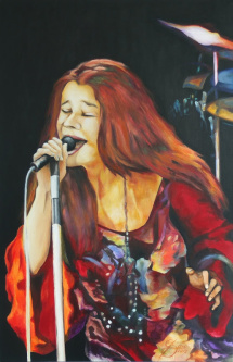 Janis Joplin, Acryl auf Keilrahmen, 2012 70x120