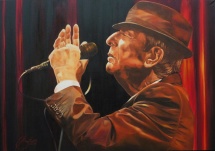 Leonard Cohen, Acryl auf Keilrahmen, 2015, 100x70 (verkauft)