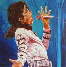 Michael Jackson, Acryl auf Keilrahmen, 2014, 100x100